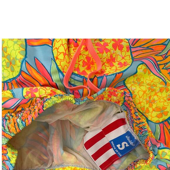 Chubbies Swim Trunks Neon Printed Mesh Lined Bathing Suit Size Men's Small - Picture 3 of 3